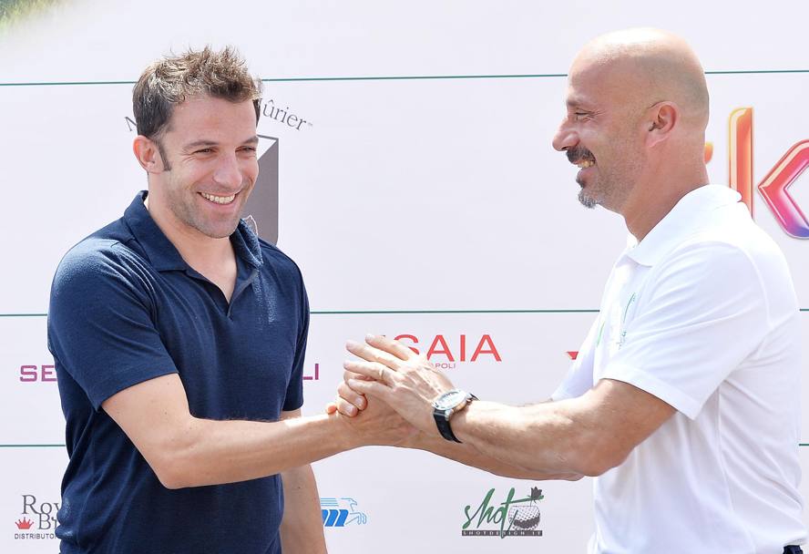 Ale Del Piero con Gianluca Vialli alla 12 edizione della Vialli-Mauro Golf Cup ai Roveri di gtorino